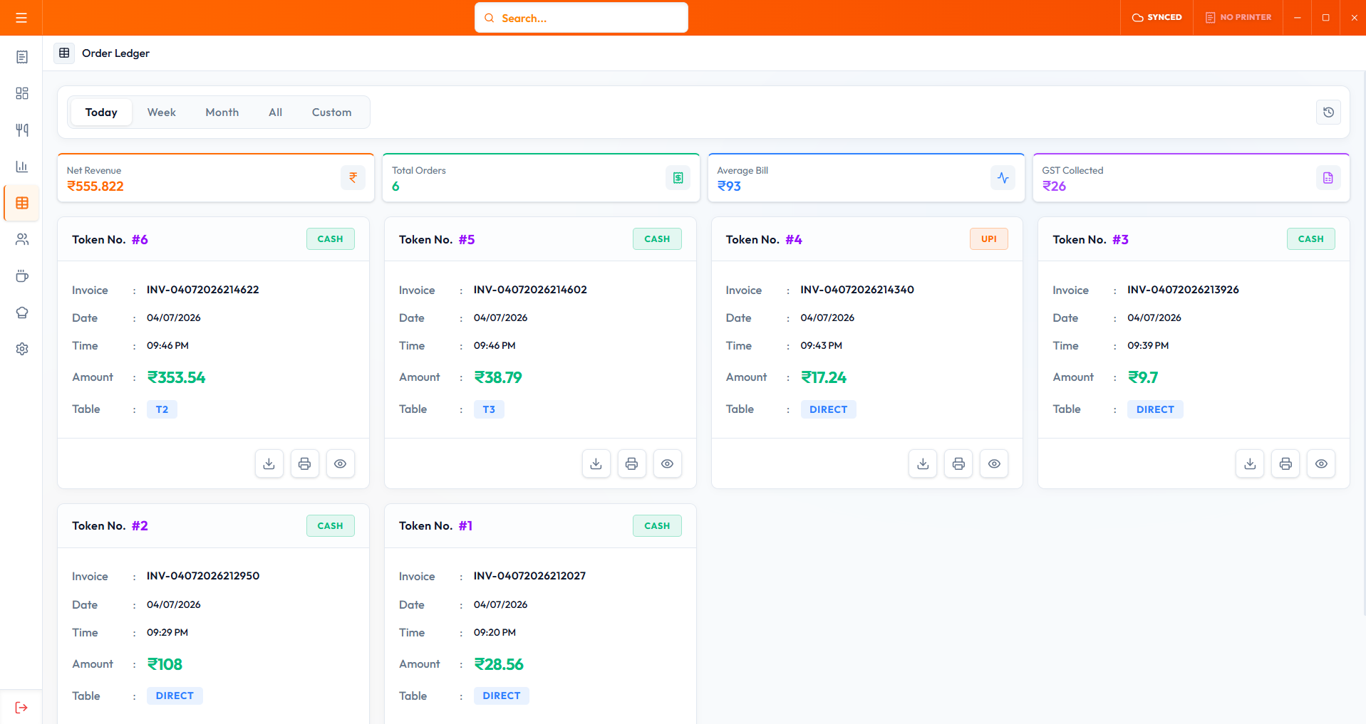 FoodWalaPOS Product Repository & Menu Builder Dashboard Screenshot